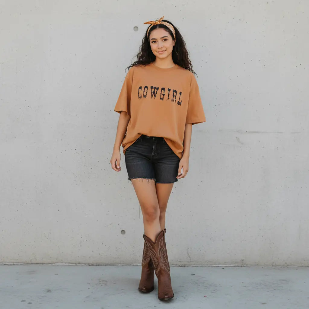 Cowgirl Graphic Tee Printify