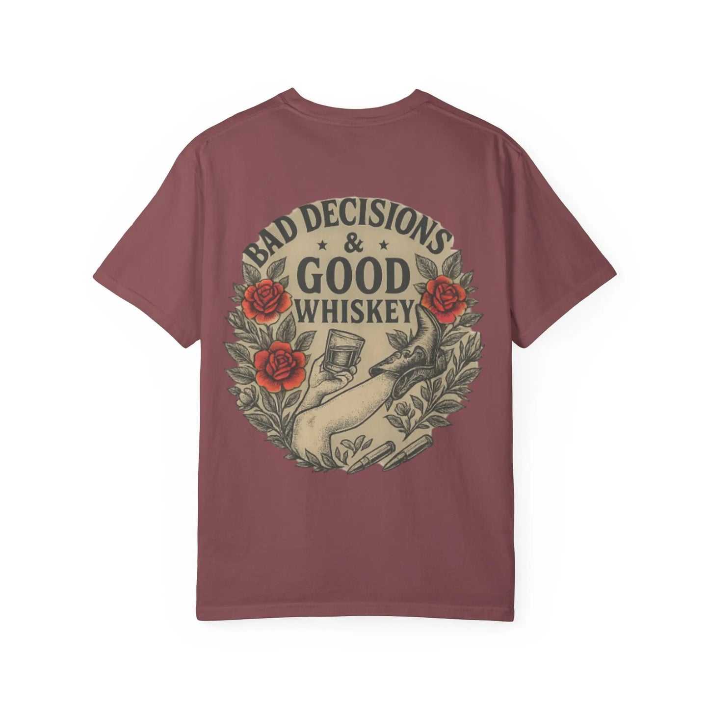 Bad Decisions & Good Whiskey Tee Printify