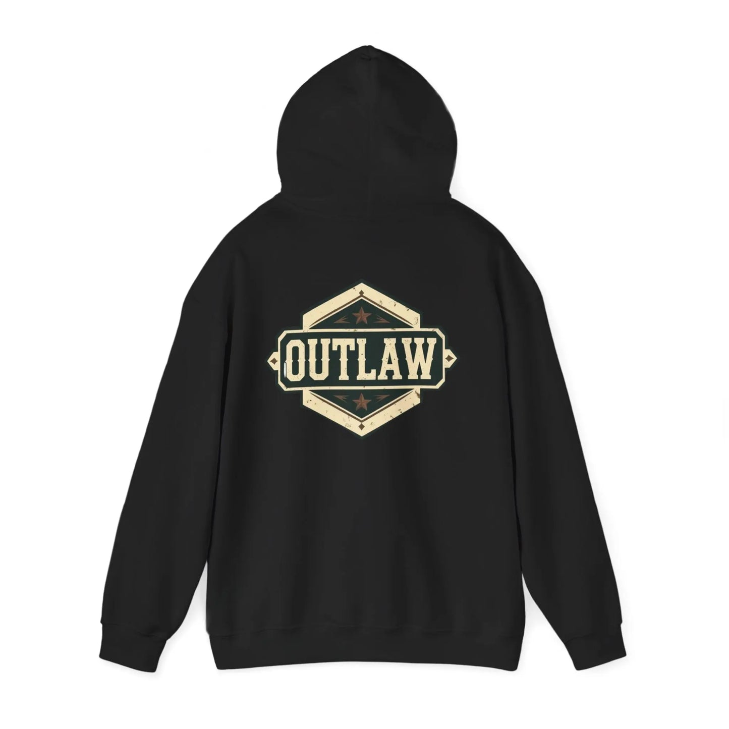 Outlaw Badge Hoodie Printify