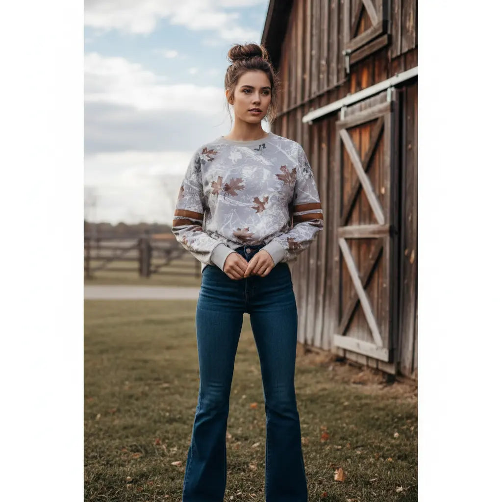 Lightweight Maple Camo Sweatshirt JUNIPER BLVD