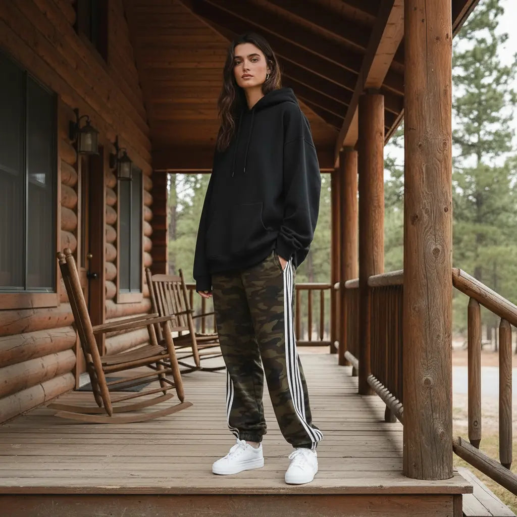 Side Line Camouflage Sweatpants Trendsi