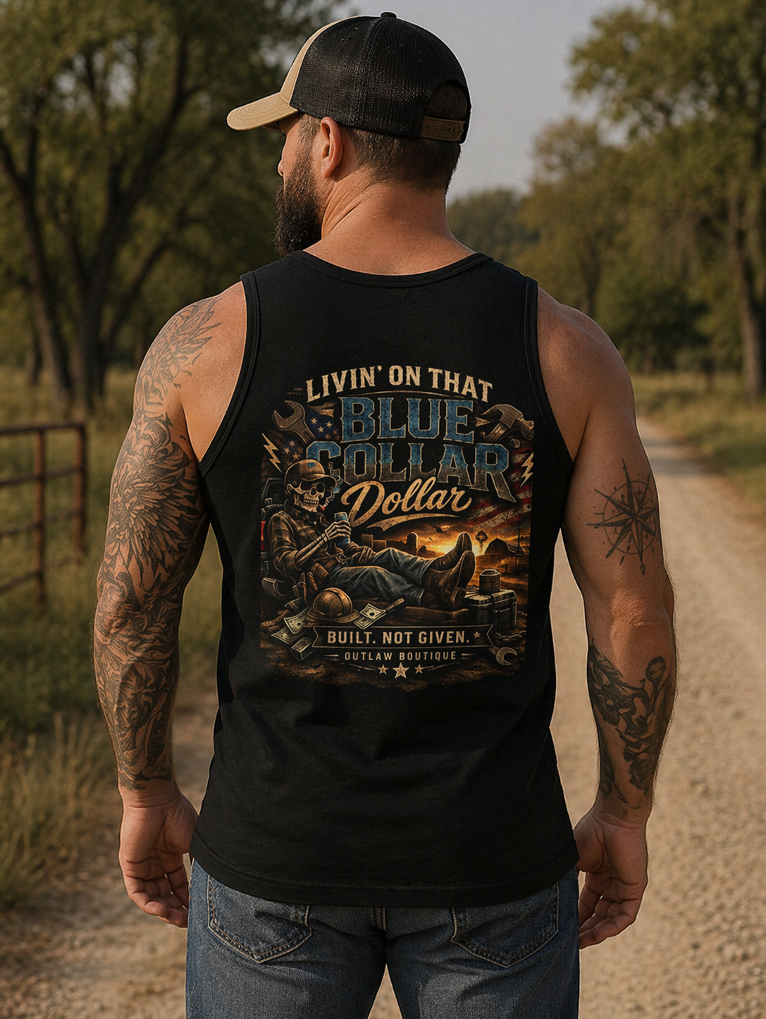 Livin’ on That Blue Collar Dollar Muscle Tank