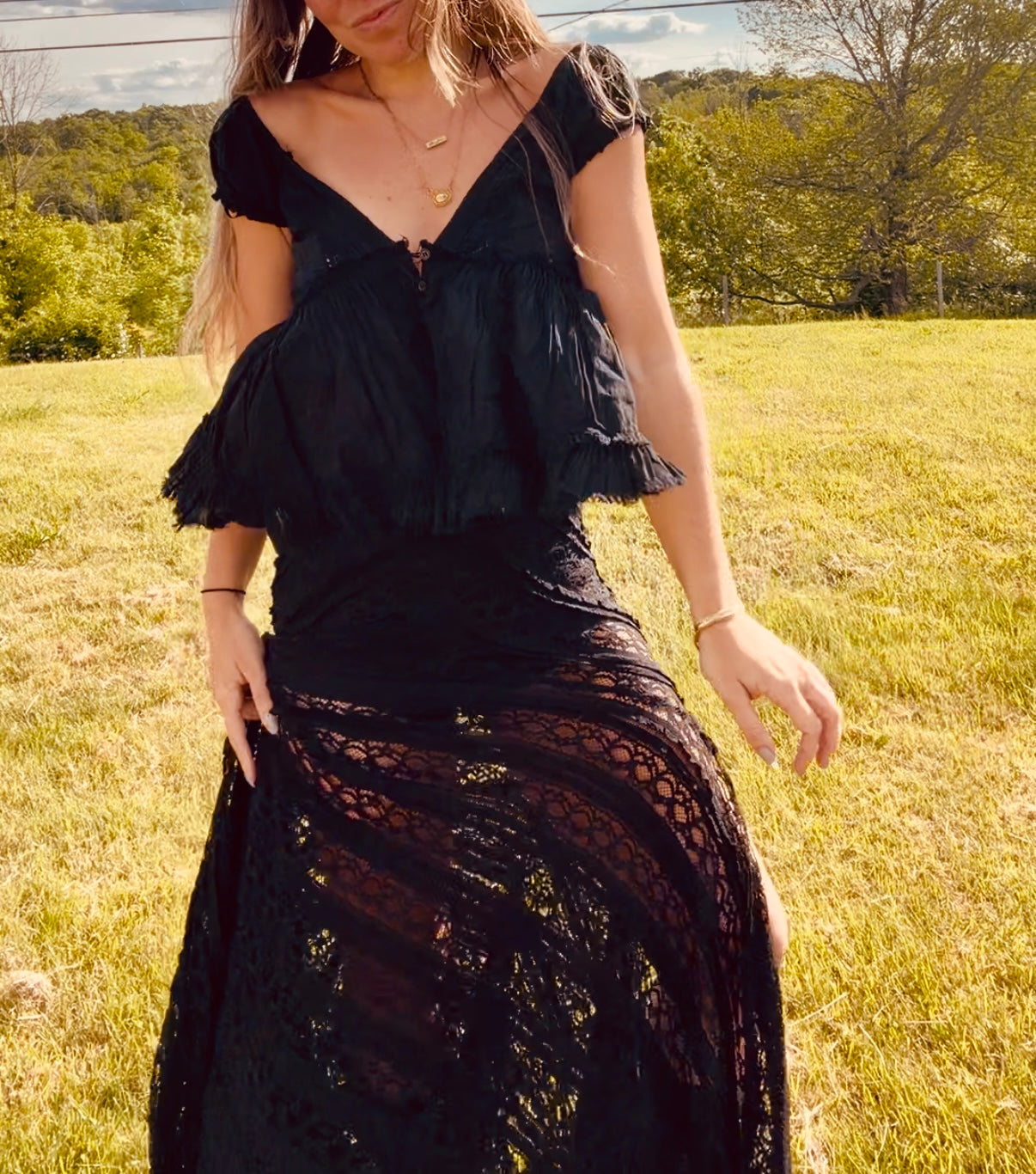 Outlaw Lace Maxi Skirt