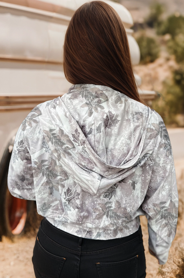 Camo Leaf Quarter-Zip Hoodie