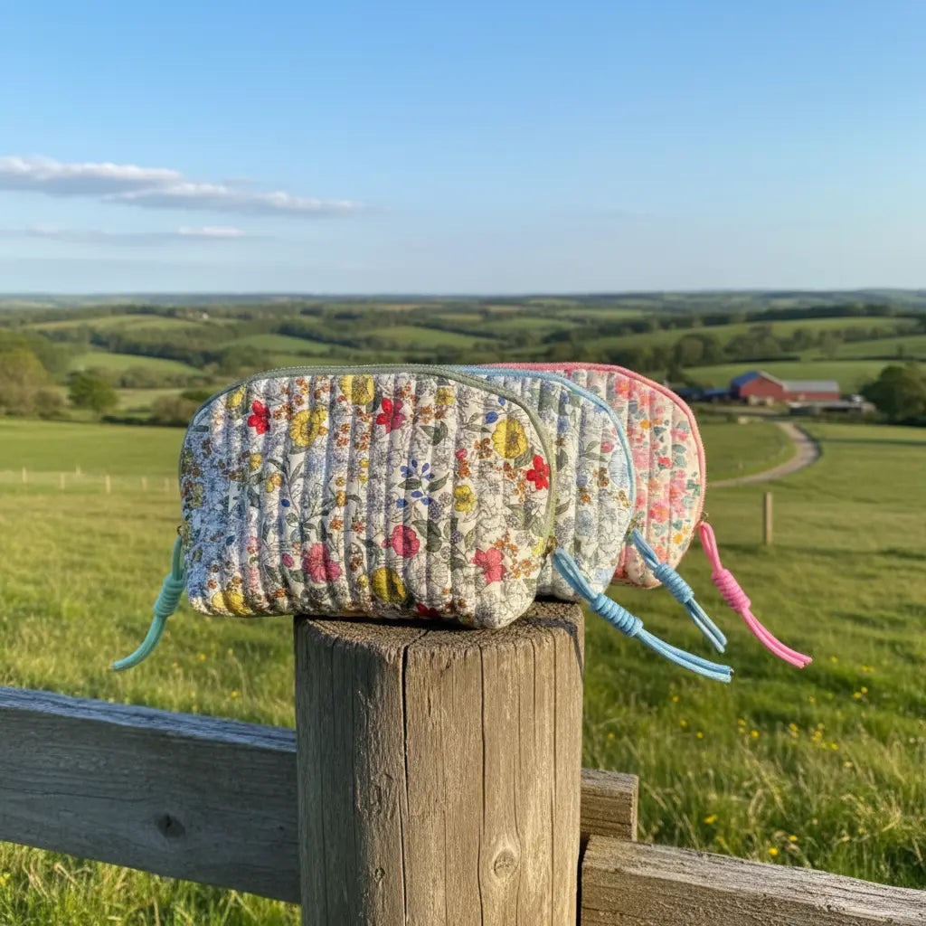 Quilted Vintage Floral Cosmetic Case Ellison and Young