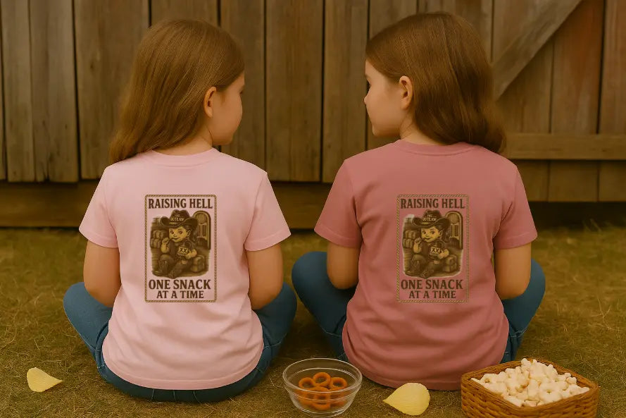 Raising Hell & Snacks Cowgirl Tee Printify