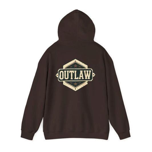 Outlaw Badge Hoodie Printify