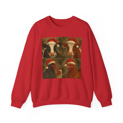 Holly Jolly Barnyard Crewneck