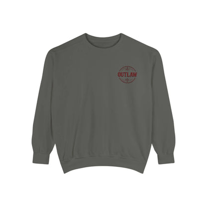 Outlaw Embroidered Crewneck Printify