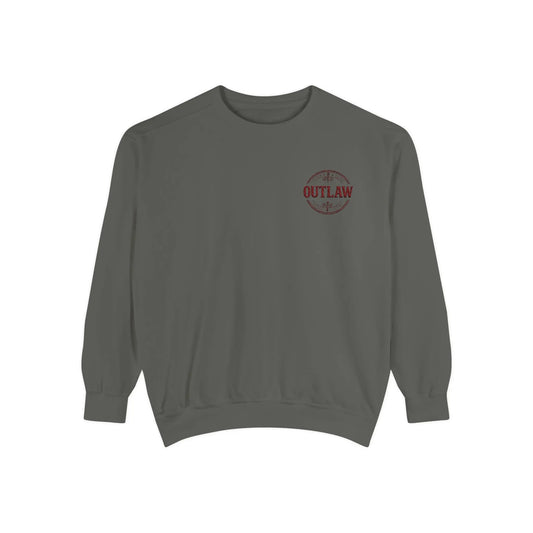 Outlaw Embroidered Crewneck Printify