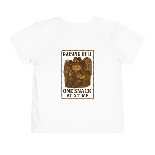 Raising Hell & Snacks Cowgirl Tee Printify