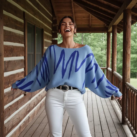 Free Spirit Brushstroke Sweater Miss Sparkling