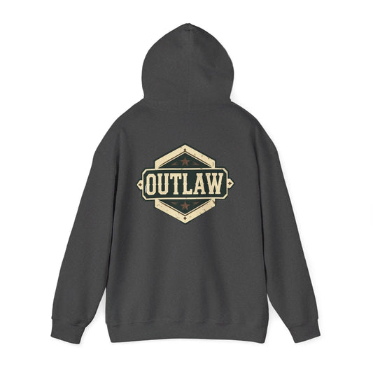 Outlaw Badge Hoodie Printify