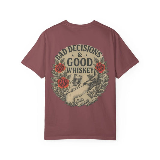 Bad Decisions & Good Whiskey Tee Printify