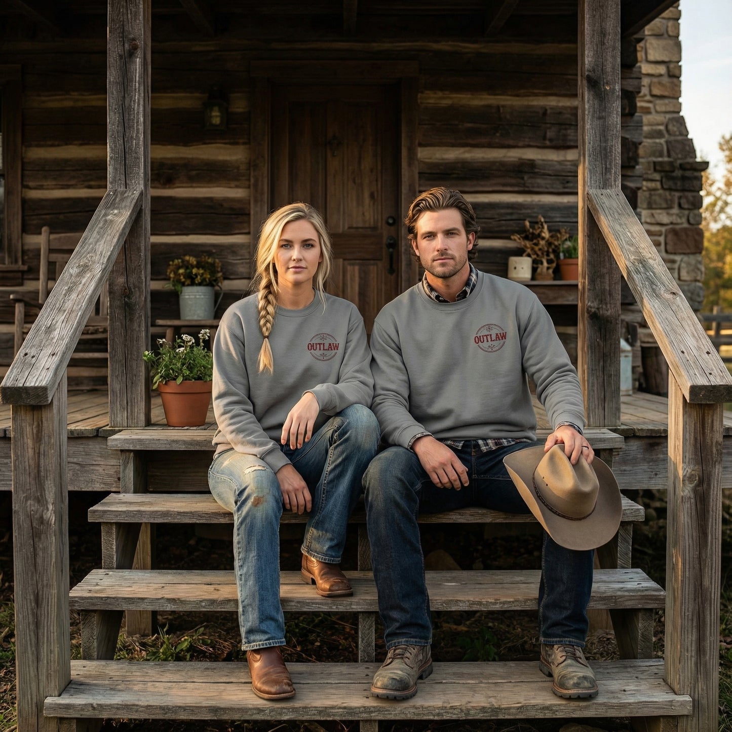 Outlaw Embroidered Crewneck