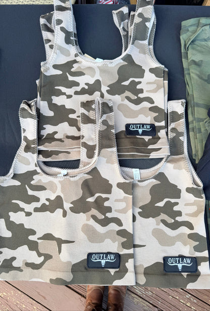 Outlaw Camo Crop Tank