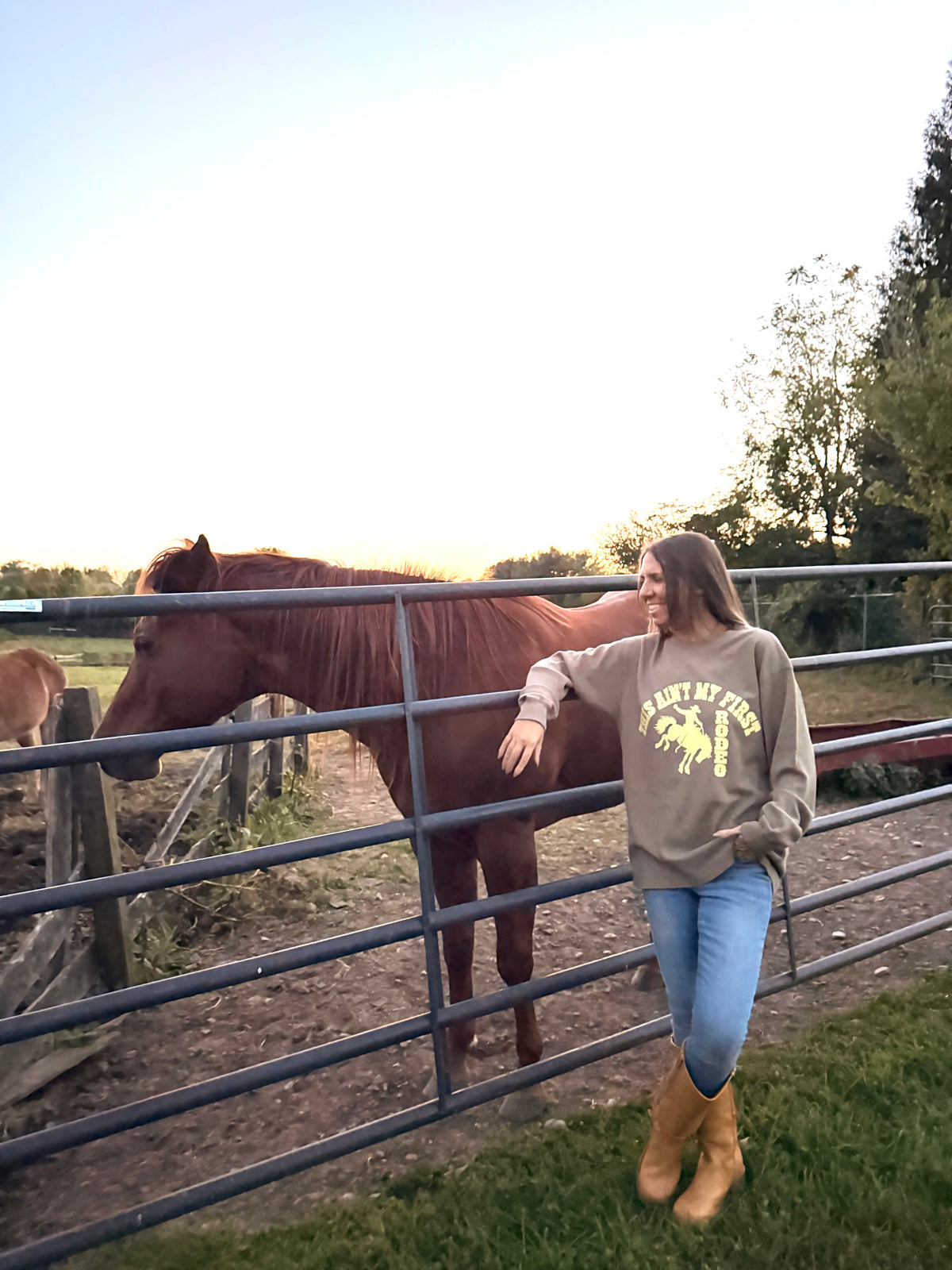 This Ain't My First Rodeo Waffle Thermal Knit