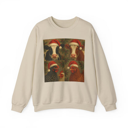 Holly Jolly Barnyard Crewneck