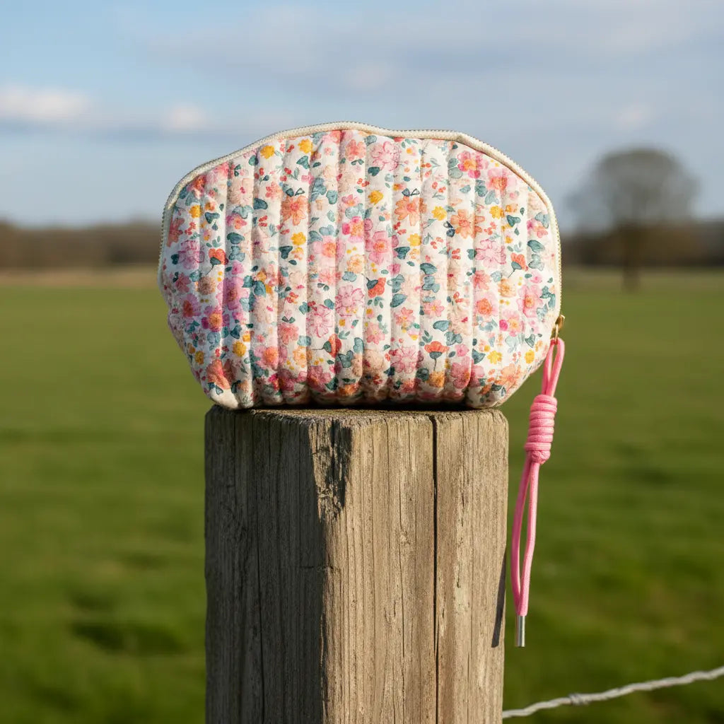 Quilted Vintage Floral Cosmetic Case Ellison and Young