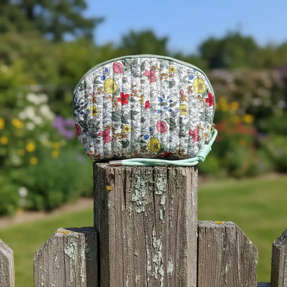Quilted Vintage Floral Cosmetic Case Ellison and Young
