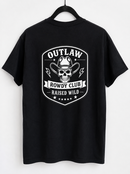 Outlaw Rowdy Club Raised Wild Tee