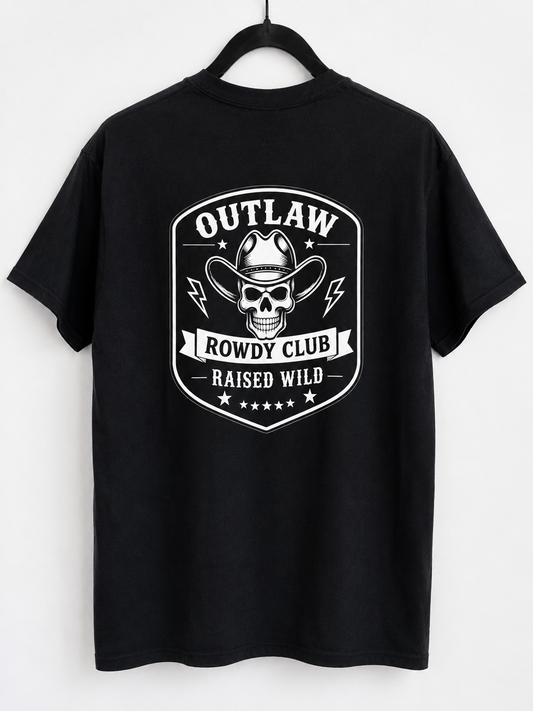 Outlaw Rowdy Club Raised Wild Tee