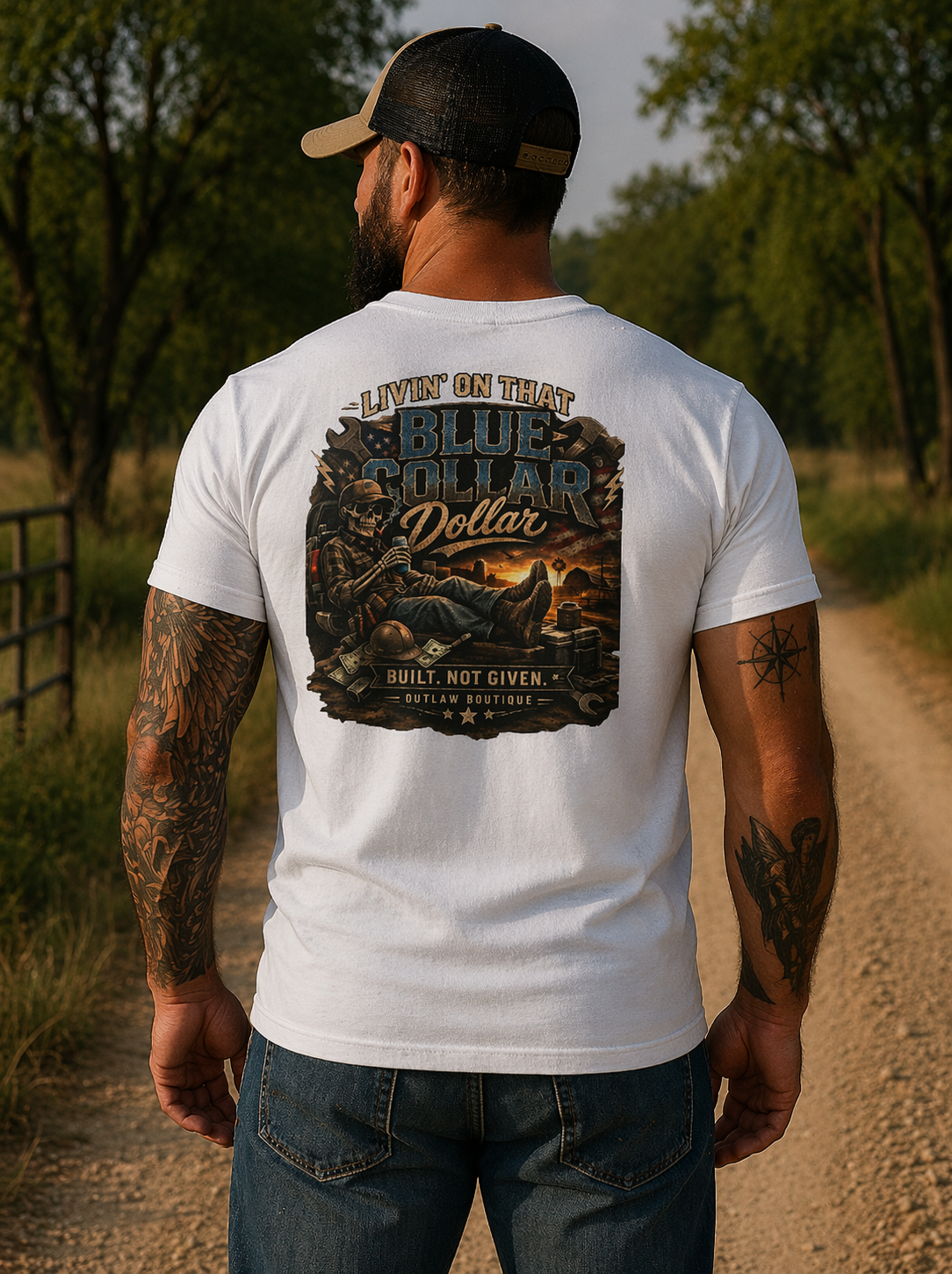 Livin’ on That Blue Collar Dollar Pocket Tee