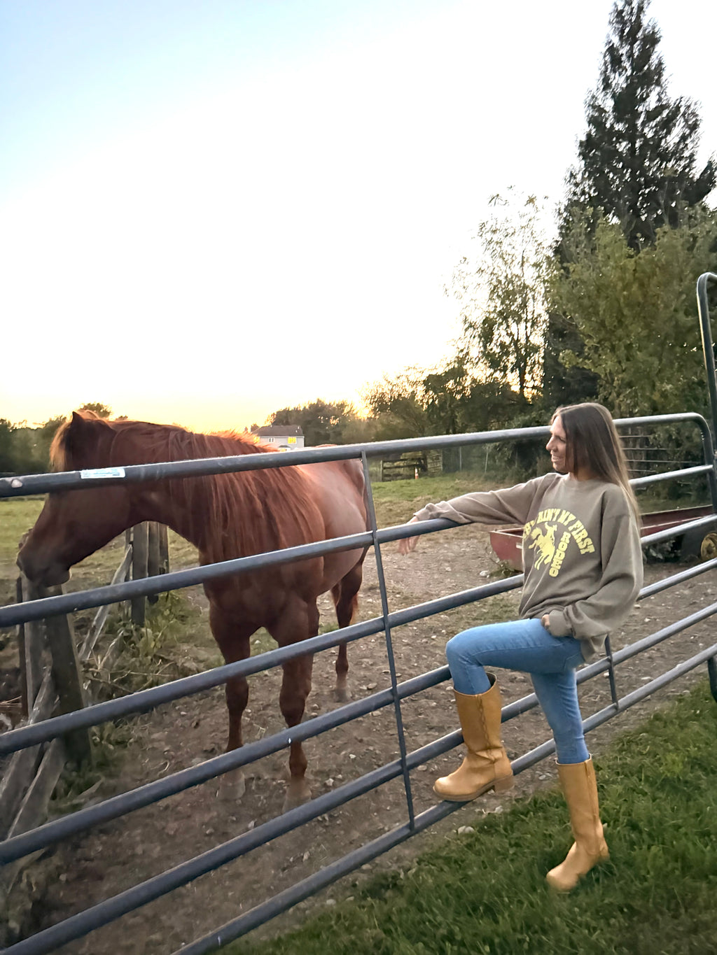 This Ain't My First Rodeo Waffle Thermal Knit