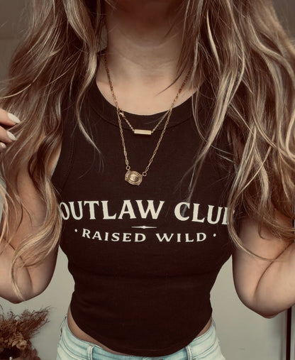 Outlaw Club Ribbed Racerback Tank