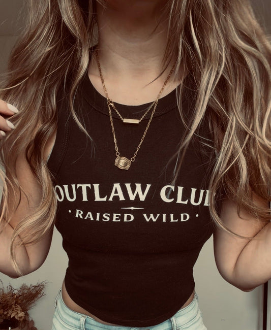 Outlaw Club Ribbed Racerback Tank
