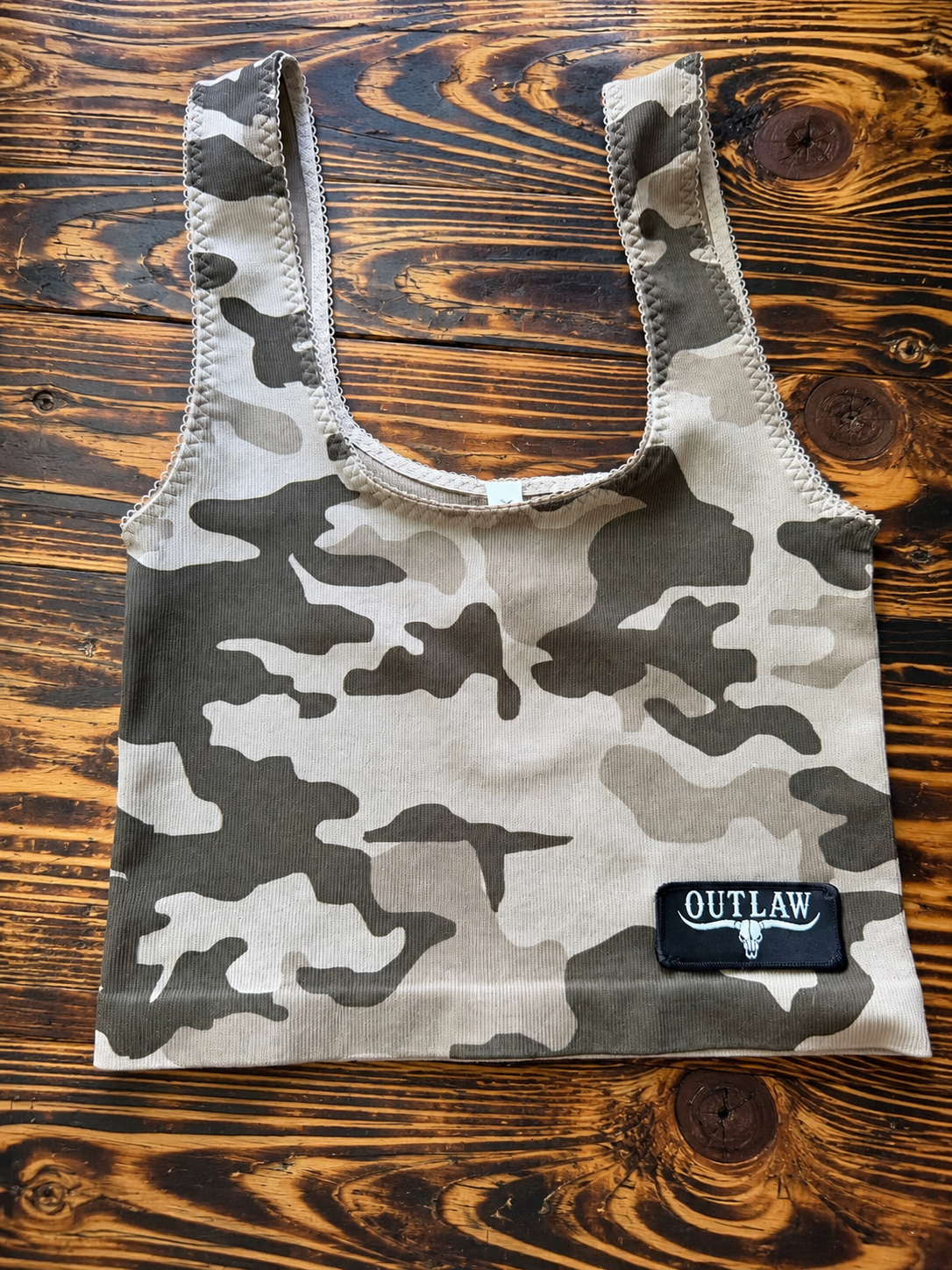 Outlaw Camo Crop Tank
