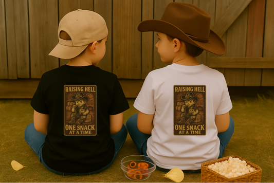 Raising Hell & Snacks Cowboy Tee
