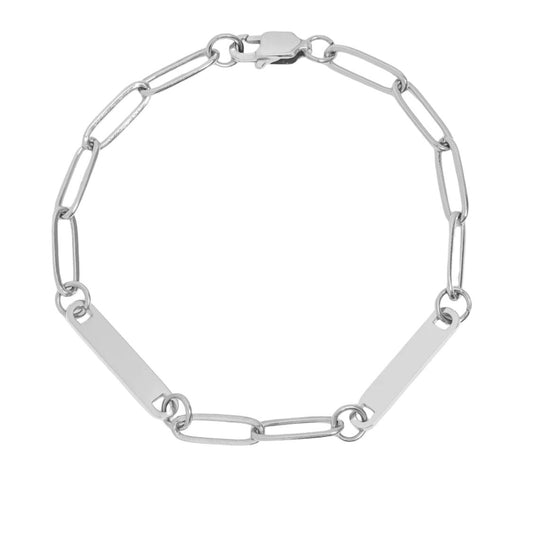 Paperclip Bar Bracelet