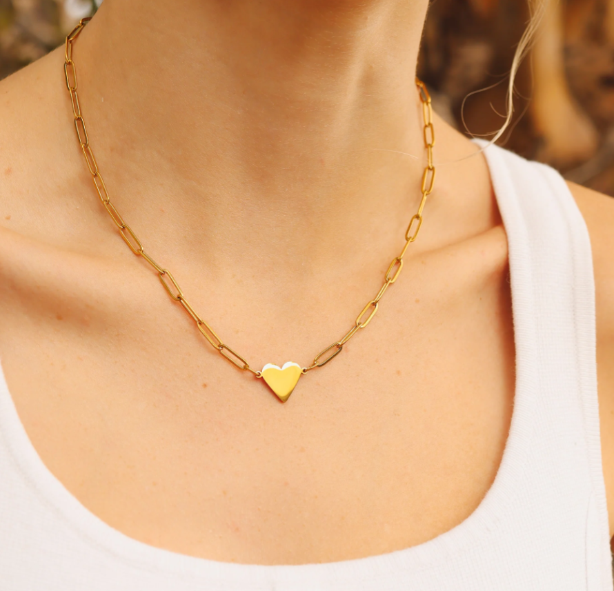 Heart Paperclip Necklace