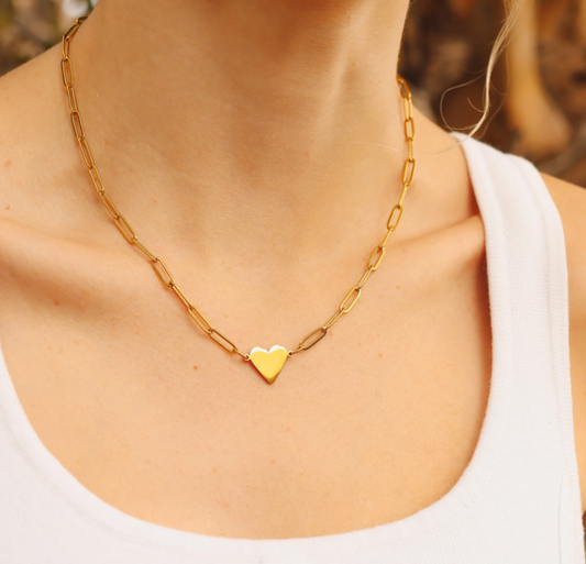 Heart Paperclip Necklace