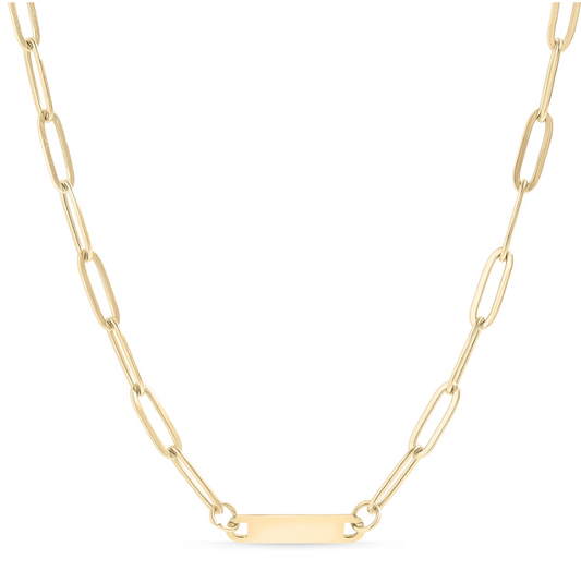 Custom Paperclip Bar Necklace