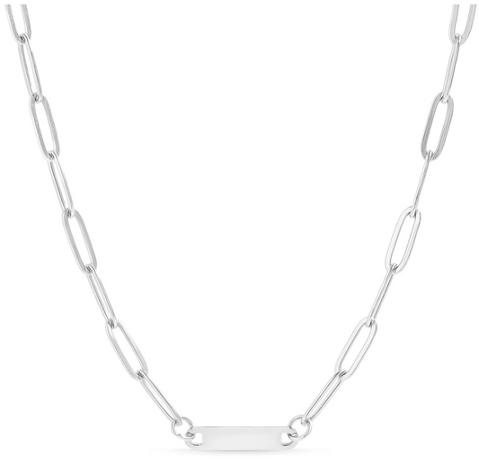 Custom Paperclip Bar Necklace