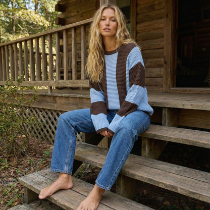 Colorblock Knit Sweater