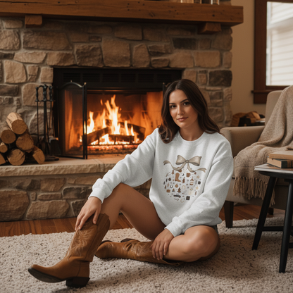 Western Christmas Ornament Crewneck