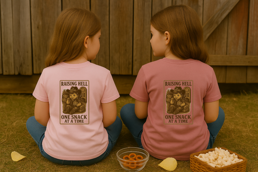 Raising Hell & Snacks Cowgirl Tee